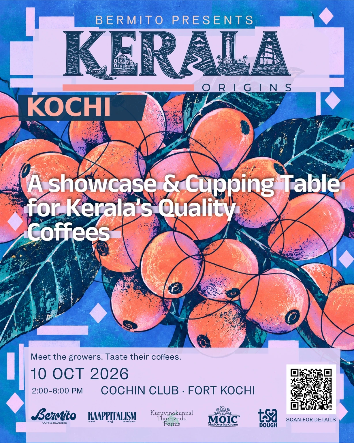 Kerala Origins Kochi poster: 10 October 2026, 2–6 PM, Cochin Club, Fort Kochi